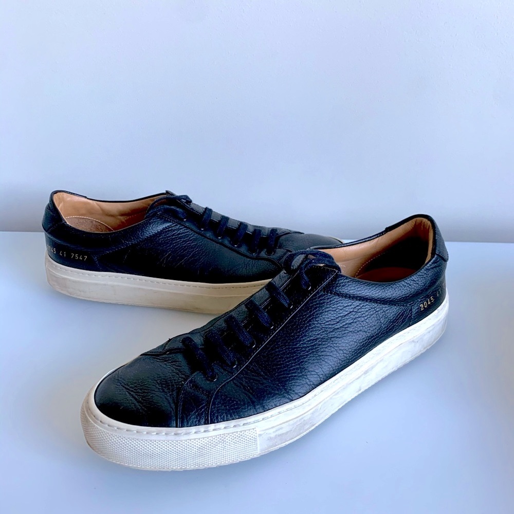 Common Project Black Low-Top Sneakers (US Size 9)